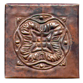 Spanish Mosaic 4" x 4" Copper Tile