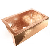 36" x 22" x 10" Single Bowl Copper Farmhouse Kitchen Sink