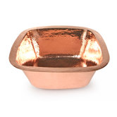 Plain Hammered Copper Square Bar Sink