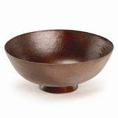 Rimless Round Copper Vessel Sink with Stand