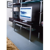 Regalwand "Premium Ok-5" mit Pfosten aus schwarzem, eloxiertem Aluminium