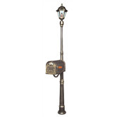 Ashland Mailbox / Post Light Combination Pole