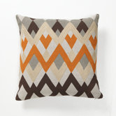 Global Bazaar Diamond Echo Pillow in Orange