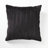 Illusion Venetian Velvet Pleated Pillow in Black