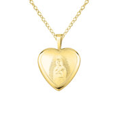Virgin Mary Heart Locket Necklace