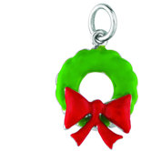 Sterling Silver Christmas Wreath Charm
