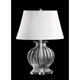 Glass Oval Table Lamp