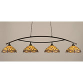 Bow 4 Light Downlight Kitchen Island Pendant