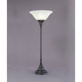 Table Lamp with Amber Marble Glass Shade
