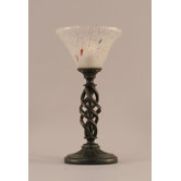 Elegant&eacute; Mini Table Lamp with 7" Frosted Crystal Glass