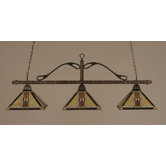 Square 3 Light Billiard Pendant