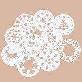 Ten Piece Winter Cake Stencil Set