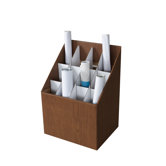 Upright Roll File with 12 Openings for Blueprints