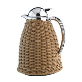 Albergo 1-Liter Beige Saleen Wicker Carafe with Tea Filter