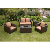 Metro 5 Piece Deep Seating Group with Cushions