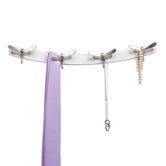 Dragonfly Multi Wall Art in White and Nickel