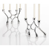 U+  Vela Polished Aluminum Candle Holder