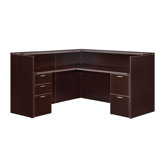 Fairplex Right/Left Reception Desk with 5 Drawer