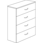 Fairplex Four Drawer Lateral File in Mocha