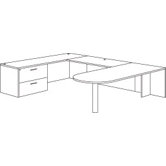 Fairplex Right/Left Executive Bullet Lateral File "U" Desk
