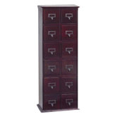 Library Style 12 Drawer Multimedia Cabinet