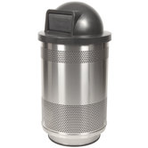 Stadium Series 55 Gallon Stainless Steel Standard Unit with Dome Top Lid