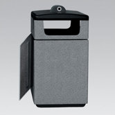 Stadium Series PLC 40 Gallon Square Trash Side Load Access Door Hide-A-Butt
