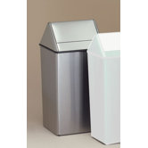 Metal Series Wastewatchers 13 Gallon Stainless Steel Swing Top Receptacle