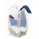 Pop and Fold Laundry Bag in Blue and White Assorted