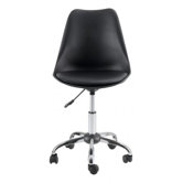 Stuhl h&ouml;henverstellbar "Irina" in Schwarz / Chrom