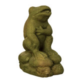 Animals Cracked up Frog Statue