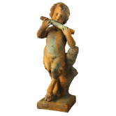 English Garden Pan Statue