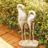 Animals Two Storks Statue