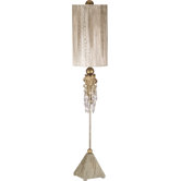 One Light Madison Table Lamp in Grey Crackle