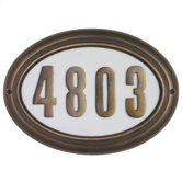 Edgewood Oval Lighted Address Plaque