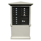 Stucco Tall Pedestal CBU Column Mailbox Center Column