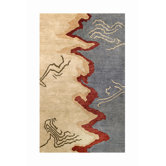 Elegant Beige/Blue Rug