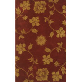 Floral Burgundy/Gold Rug