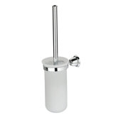 Cantori Wall-mount Frosted Glass Toilet Brush Holder without Cover