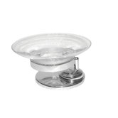 Cantori Free Standing Clear Glass Soap Dish