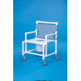 Oversize Shower Commode with Flat Seat