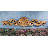 De Velde Water Lily Architectural Wall Pediment in Antique Gold