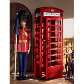 Authentic Replica British Telephone Booth in Rich Red