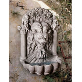 Resin House of York Lion Sculptural Fountain