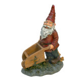 Wheeler with the Wheelbarrow Garden Gnome Statue