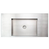 Noah's Rectangular Above Mount Stainless Steel Bathroom Sink