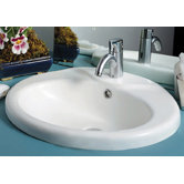 China Drop in Sly Oval Bath Basin with a Chrome Overflow