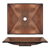 Copperhaus Solid Brass 17.5" Rectangular Bathroom Sink