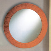 New Generation Large Round Terra Cotta Mirror