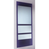 New Generation Rectangular Ecoloom Mirror with Laminated Colored Glass Border